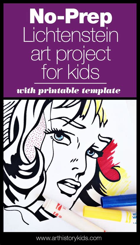 No Prep Lichtenstein Project — Art History Kids Pop Art For Kids