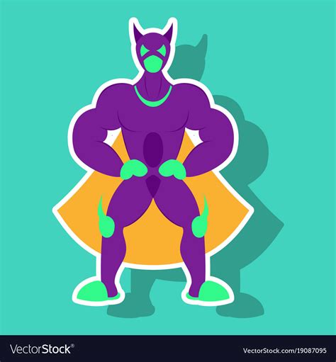 Man Superhero Standing Icon Royalty Free Vector Image