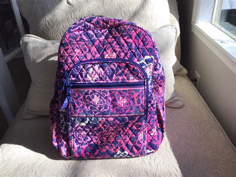 Vera Bradley Xl Backpack In The Katalina Pink Pattern With Etsy