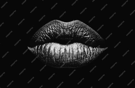 premium photo golden lips isolated on black background clipping path gild lips luxury glamour