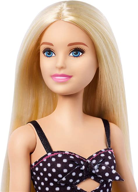 Barbie Ghw50 Fashionistas Doll With Long Blonde Hair Wearing Polka Dot Dress And Accessories