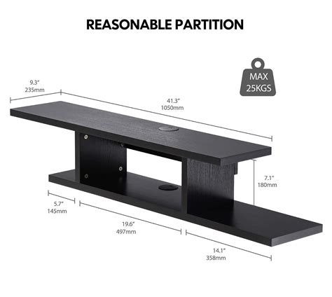 Fitueyes Concise Floating Tv Stand Shelf Wall Mounted Entertainment