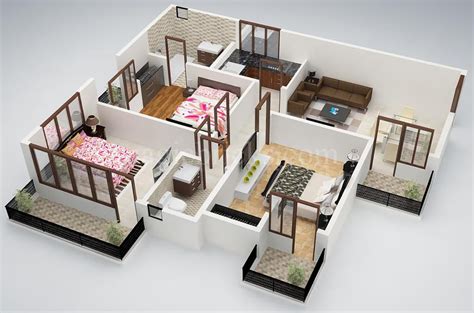25 Three Bedroom Houseapartment Floor Plans Three Bedroom House Plan