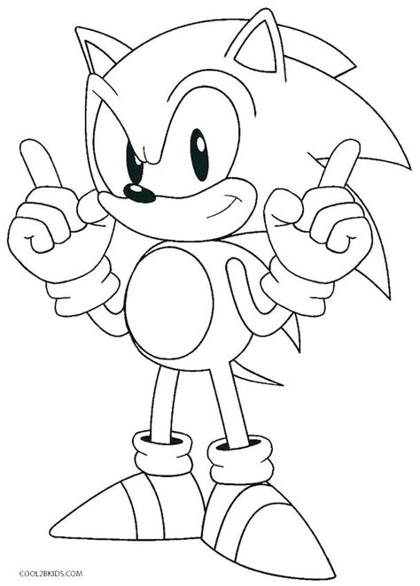 Simple Coloring Page Of Sonic The Hedgehog Sonic The Hedgehog Kids