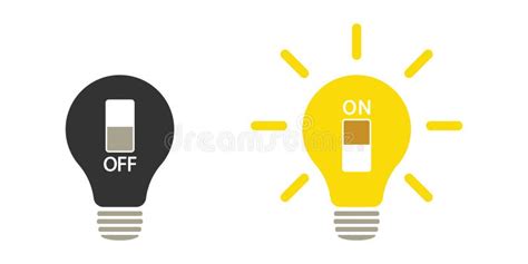 The Lights Turn On And Off Vector Illustration Stock Illustration