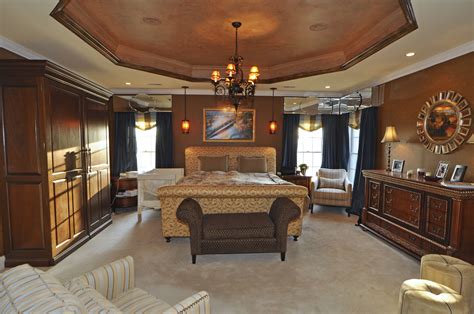 Add architectural interest to your bedroom with a tray ceiling. Master Bedroom with hand painted octangular tray ceiling ...