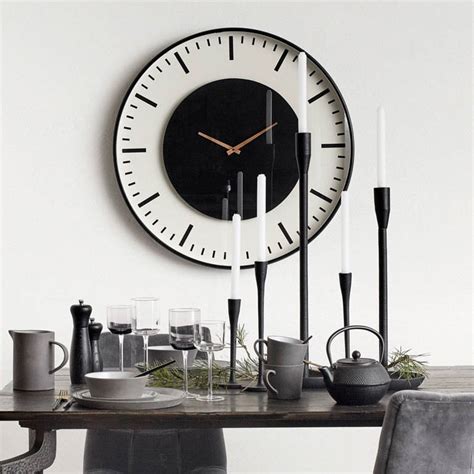Large Black Metal Wall Clock By Bell And Blue