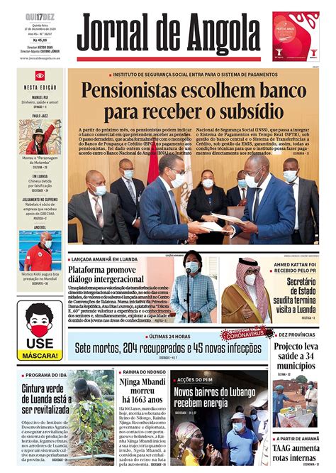 Jornal De Angola Quinta 17 De Dezembro De 2020