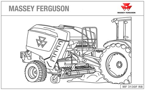 Coloriage Tracteur Massey Ferguson