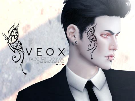 Veox Face Tattoo N06 By Pralinesims At Tsr Sims 4 Updates