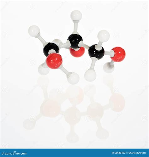 Glycerol Molecule 3d Molecular Structure Ball And Stick Model