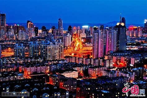 Night View Of Qingdao Chinas Shandong Cn