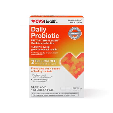 Cvs Health Digestive Probiotic Vegetable Capsules Generic Align