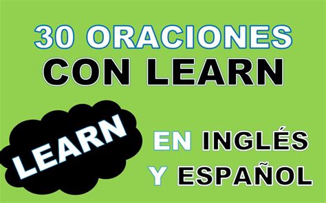30 Oraciones En Inglés Con Learn Frases Con Learn