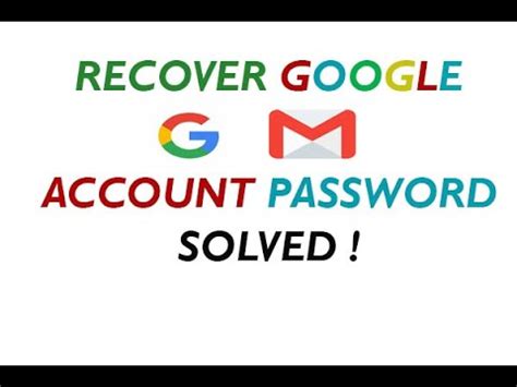 How To Reset Or Recover Gmail Account Password If Forgotten Youtube