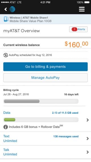 Choose a service from the options provided and click on 'continue' 6: How to Find Your AT&T Mobile Data Usage on iPhone