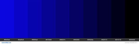 Shades Xkcd Color Strong Blue 0c06f7 Hex Colors Palette Colorswall
