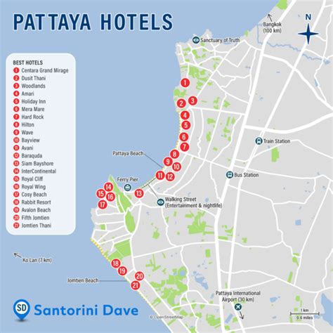 Pattaya Hotel Map Best Areas Neighborhoods And Places To Stay