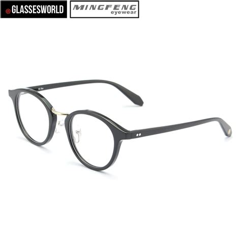 new style round acetate eyewear frame with unisex optical glasses m0574 in men s eyewear frames