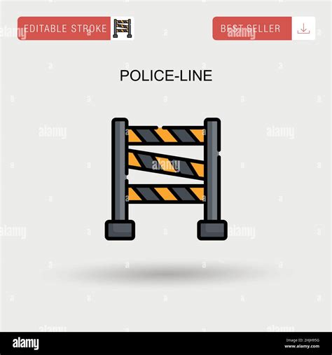 Police Line Simple Vector Icon Stock Vector Image And Art Alamy