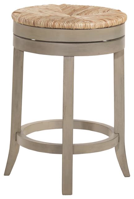 Simple but classic design, the stool that will fit anywhere! Irving 24" Swivel Rush Seat Counter Stool, Weathered Gray ...
