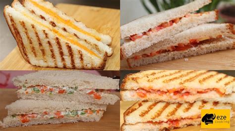 4 Quick And Easy Sandwiches Sandwich Recipe For Breakfast Veg