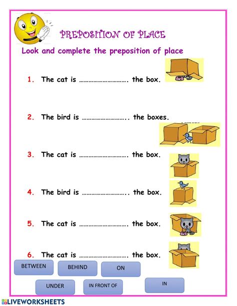 Prepositions Online Exercise For 1