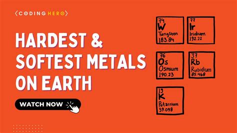 Hardest And Softest Metals On Earth Youtube
