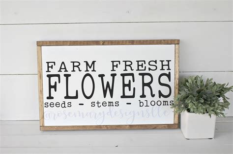 Farm Fresh Flowers Svg For Cutting Machines Etsy