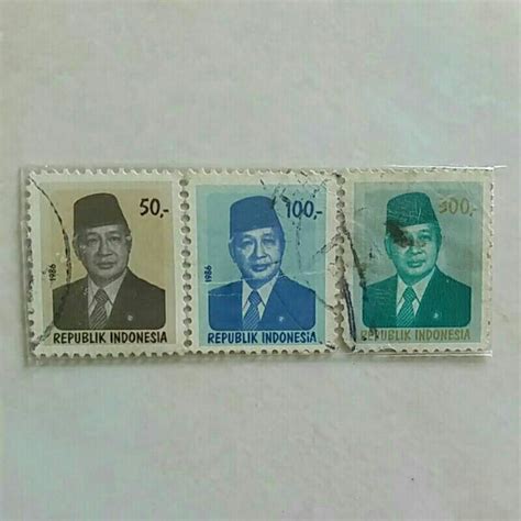 Jual Ac Perangko Indonesia 1986 Presiden Soeharto Set Lengkap 3pcs