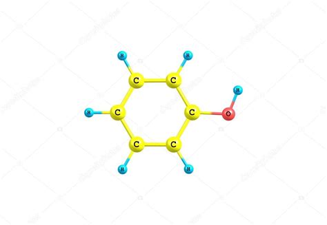 Estructura Molecular De Fenol Aislada En Blanco 2023
