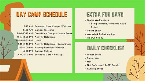 More Day Camp Info Forest Cliff Camp
