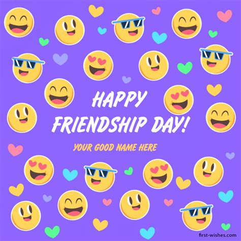 In a conversation, tap where you would like to insert your memoji. Friendship Day Whatsapp Status Smily Emoji Wishes | First ...