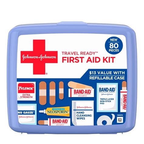 Band Aid Brand Travel Ready First Aid Kit Band Aid Brand