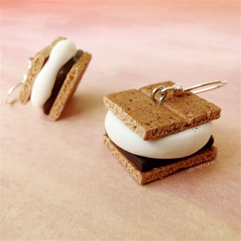 Mini Smore Polymer Clay Food Earrings Littlenightlines