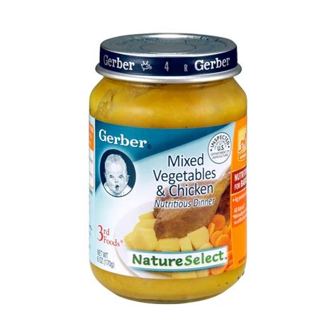 Gerber 3rd Foods Nature Select Mixed Vegetables And Chicken Dinner