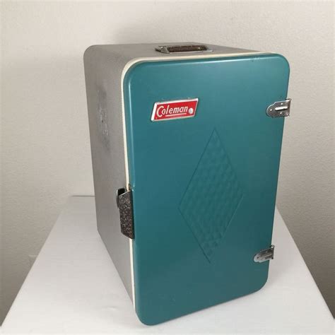 Mini slide out tray $ 210.00. Vintage Coleman Cooler Mini Fridge With Bottle Openers and ...