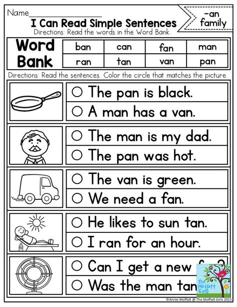 Easy Sentences For Kids