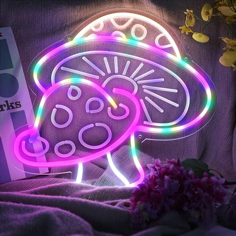 Butterfly Led Neon Sign With 3d Art Mushroom Led Neon Sign