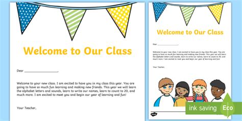 Welcome To Our Class Printable