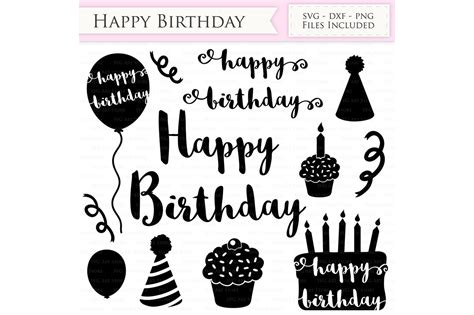 Happy Birthday Svg Shirt Vector Files For Cricut Clipart Etsy Images