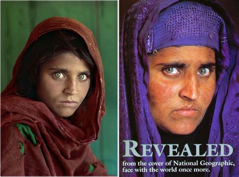 Left Picture National Geographic Afghan Girl Pakistan From