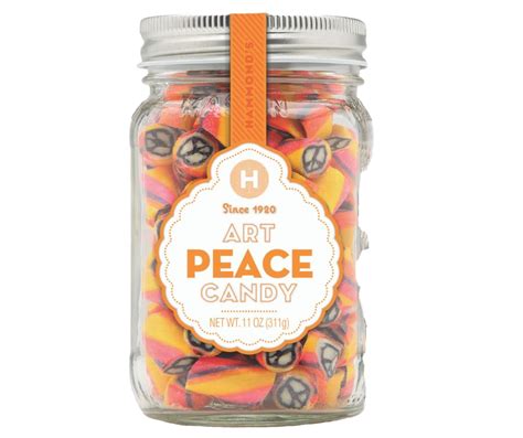 Peace Sign Candy - Hammond's Candies - 11oz Mason Jar - Grape Flavor | eBay