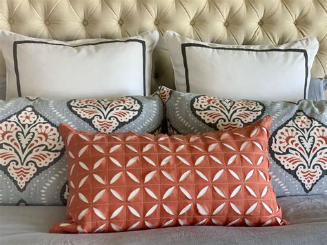Pop Of Coral Bed Pillows Coral Pillows Bed