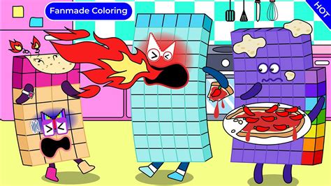 Oh My God This Is Super Spicy Pizza Numberblocks Fanmade Coloring
