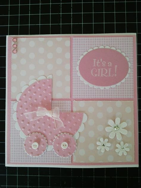 See more ideas about baby cards, cards, kids cards. Baby girl card … | Baby cards handmade, Cards handmade