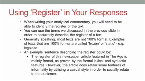 Vce English Language What Is A Register Youtube