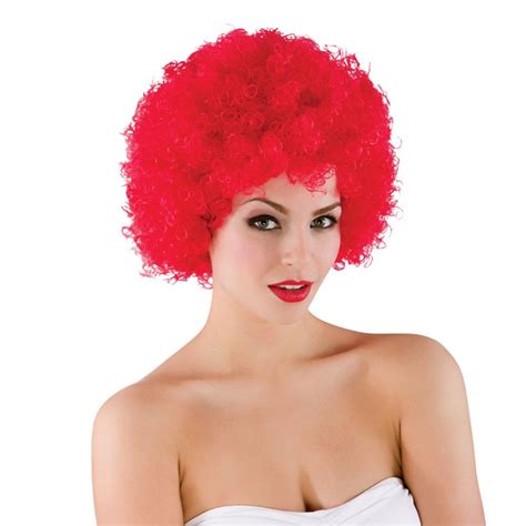 Funky Afro Wig Red Adult Accessory Accessories From A2z Fancy Dress Uk