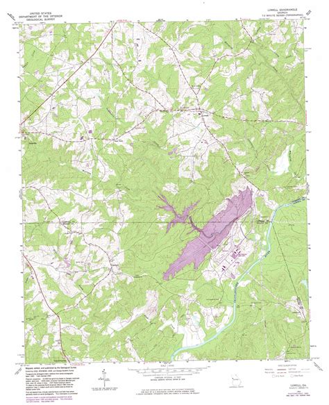 Lowell Topographic Map Ga Usgs Topo Quad 33085d1