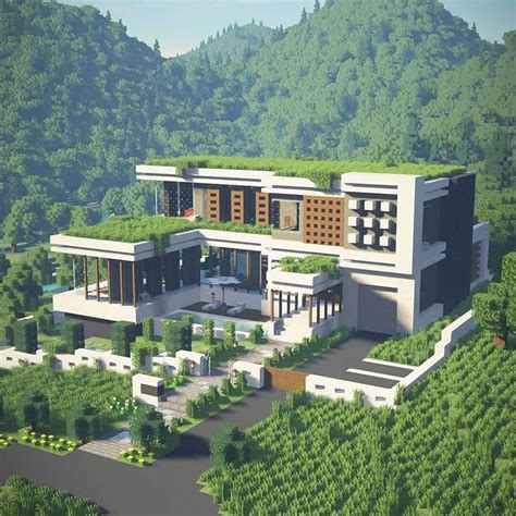 How To Build A Modern Mansion In Minecraft Image To U